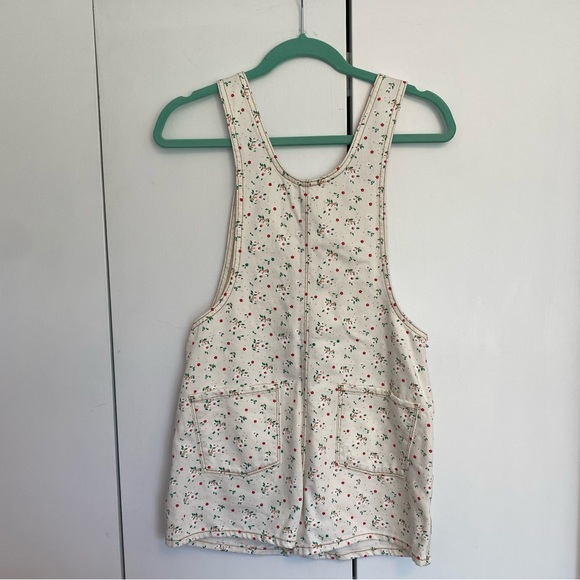 Zara Girls Flower Print White Short Overalls - Picture 2 of 6